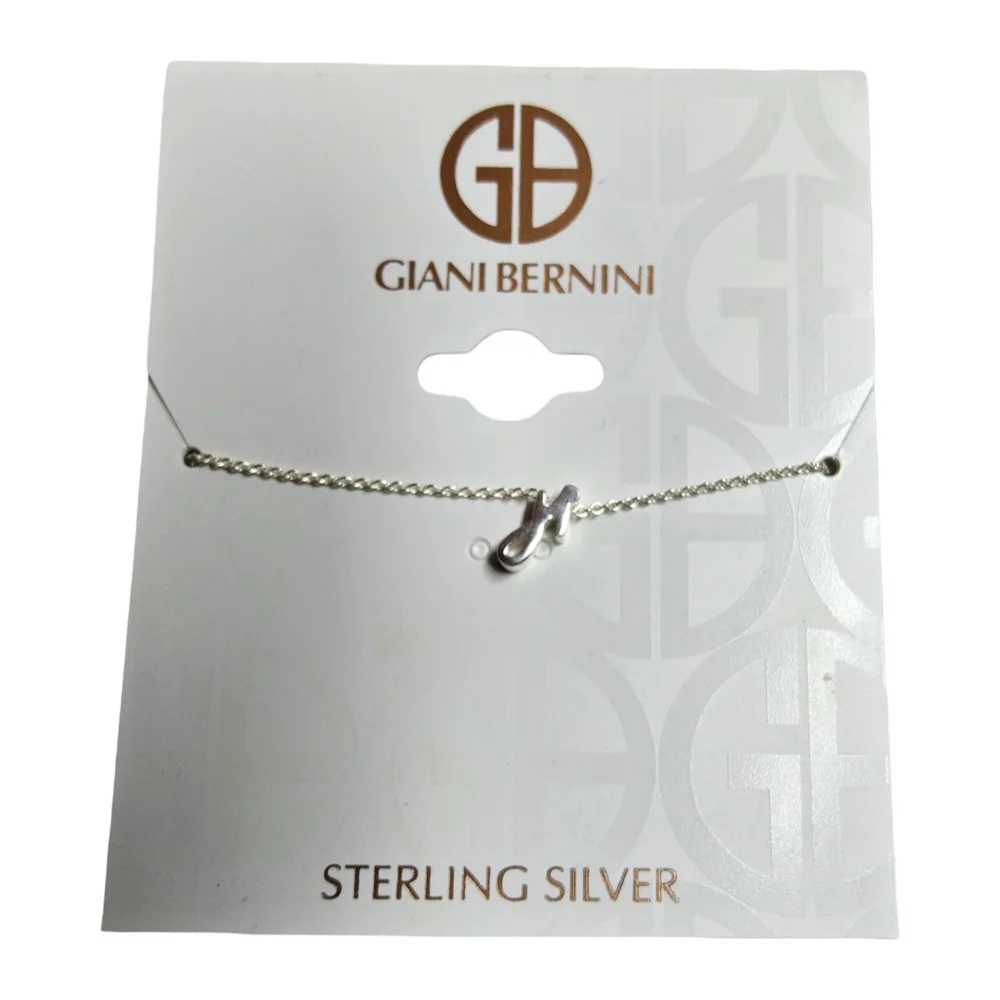 NWE Giani Bernini Sterling Silver Necklace with lower case j